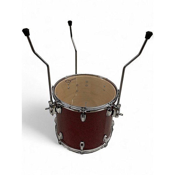 Used Ludwig 6 Piece CLASSIC MAPLE RED SPARKLE Drum Kit