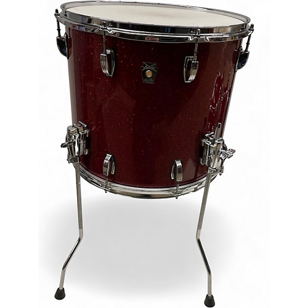 Used Ludwig 6 Piece CLASSIC MAPLE RED SPARKLE Drum Kit