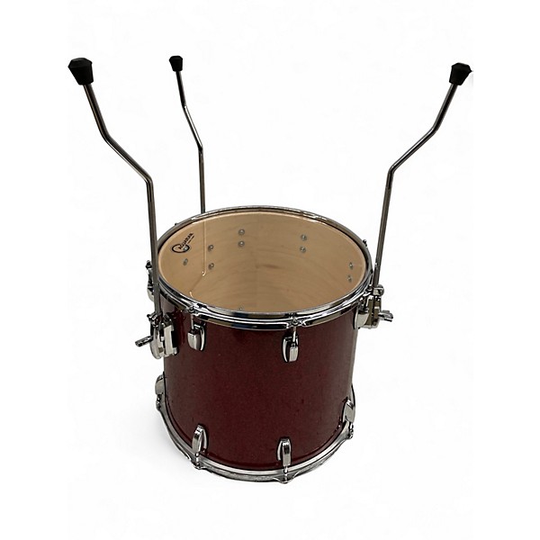 Used Ludwig 6 Piece CLASSIC MAPLE RED SPARKLE Drum Kit