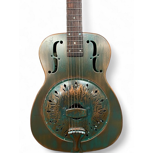 Used Recording King RM-997-VG SWAMP DOG METAL BODY DISTRESSED VINTAGE GREEN Resonator Guitar