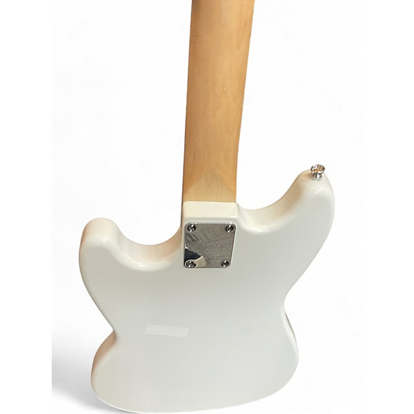 Used Squier Bronco Alpine White Electric Bass Guitar