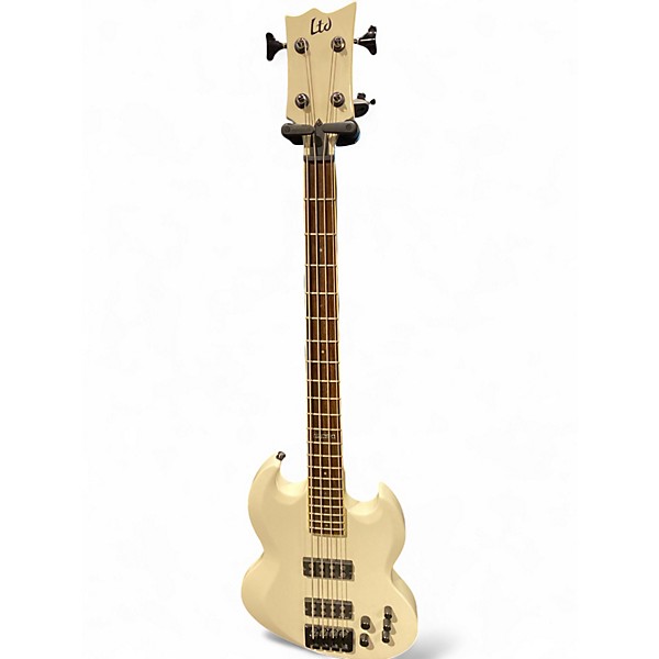 Used ESP LTD Viper 254 White Electric Bass Guitar