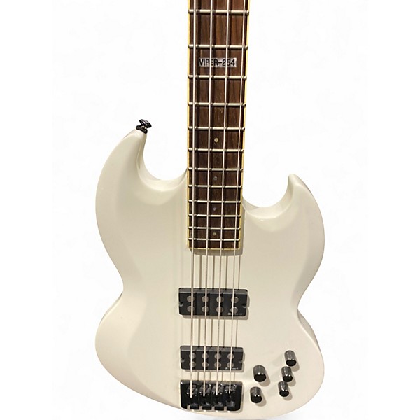 Used ESP LTD Viper 254 White Electric Bass Guitar