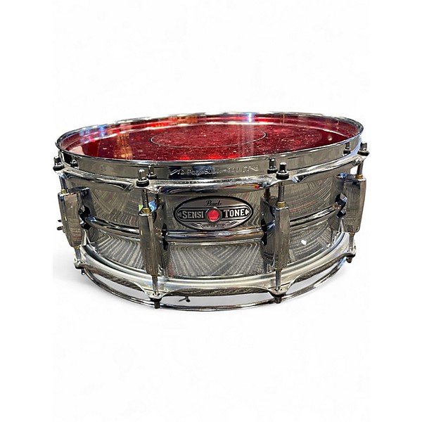 Used Pearl 14in SENSITONE SEAMLESS HERITAGE ALLOY Silver Drum