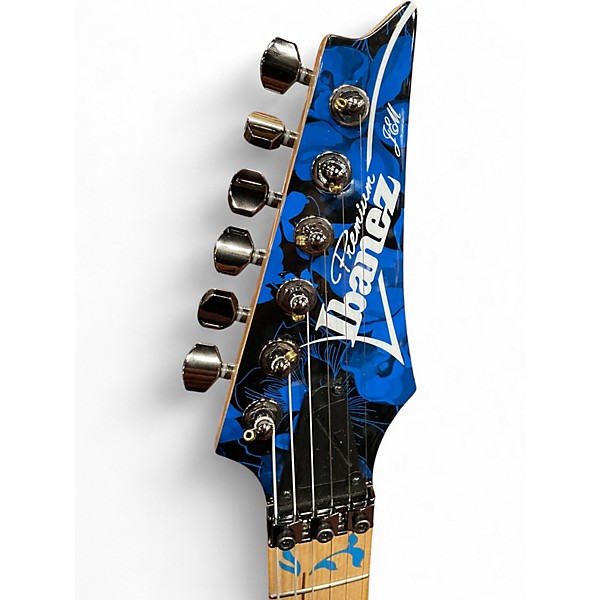 Used Ibanez JEM77FP Steve Vai Signature blue floral Solid Body Electric Guitar