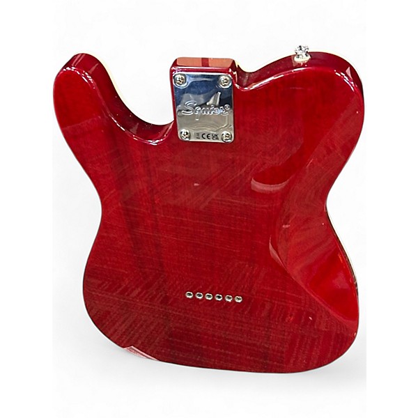 Used Squier Affinity Series Telecaster FM Transparent Crimson Solid Body Electric Guitar