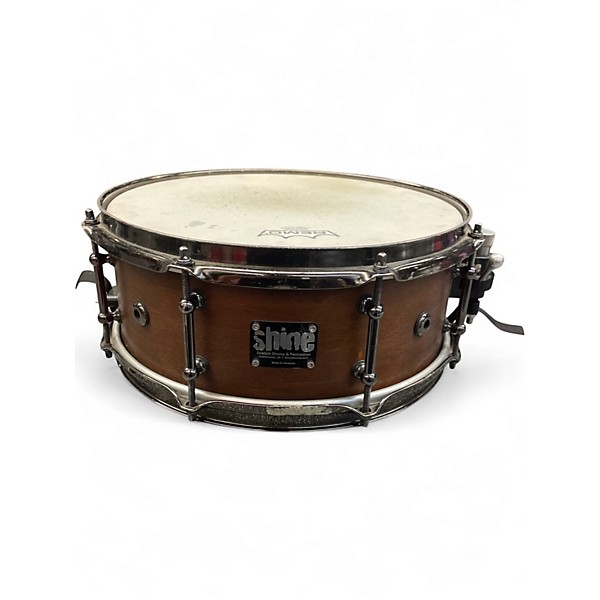 Used Shine Custom Drums & Percussion 13X5.5 Snare Worn Natural Drum