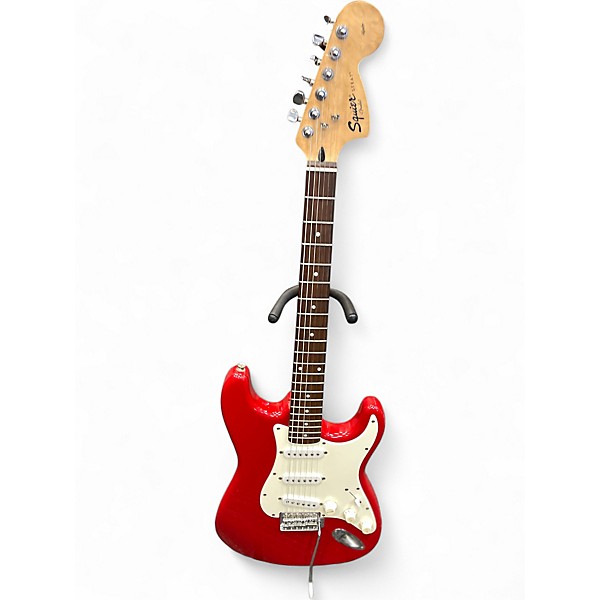 Used Squier Affinity Stratocaster red Solid Body Electric Guitar