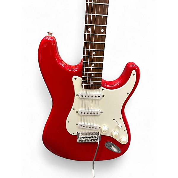 Used Squier Affinity Stratocaster red Solid Body Electric Guitar