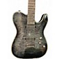 Used Schecter Guitar Research Diamond Series PT- hell raiser hybrid Trans Black BURST Solid Body Electric Guitar