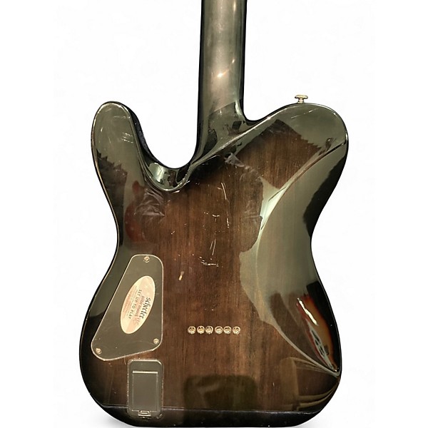 Used Schecter Guitar Research Diamond Series PT- hell raiser hybrid Trans Black BURST Solid Body Electric Guitar