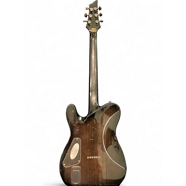 Used Schecter Guitar Research Diamond Series PT- hell raiser hybrid Trans Black BURST Solid Body Electric Guitar