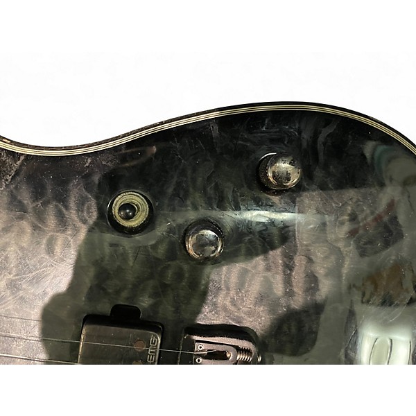 Used Schecter Guitar Research Diamond Series PT- hell raiser hybrid Trans Black BURST Solid Body Electric Guitar