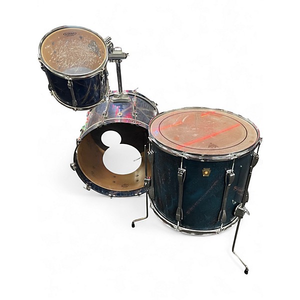Used Ludwig 3 Piece MAPLE 3 PIECE BLUE MARBLE Drum Kit