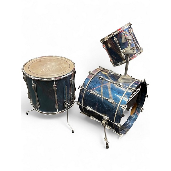Used Ludwig 3 Piece MAPLE 3 PIECE BLUE MARBLE Drum Kit