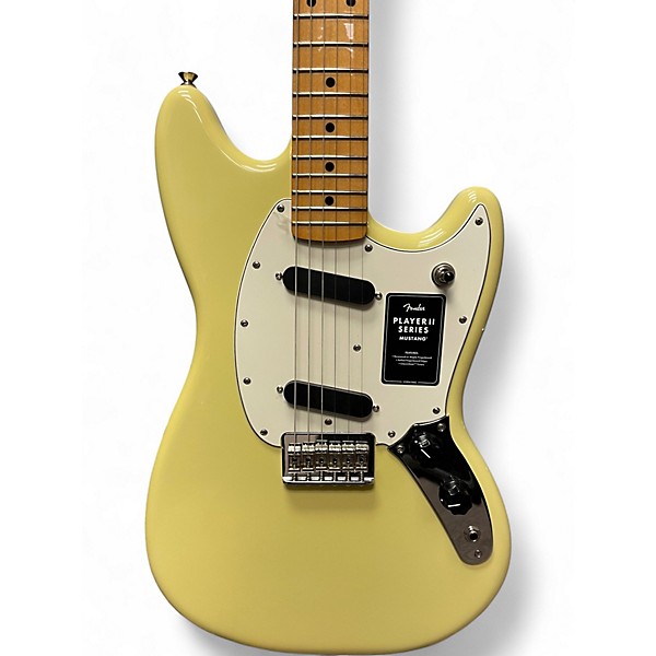 Used Fender PLAYER II Mustang Cream Solid Body Electric Guitar