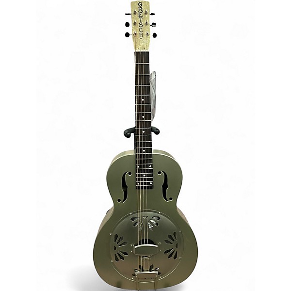 Used Gretsch Guitars G9201 Honeydipper Metal Round Neck Silver Resonator Guitar