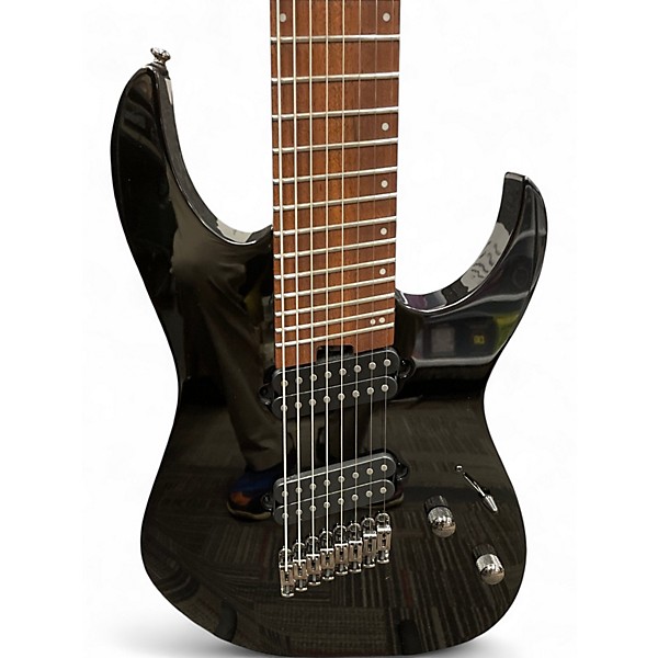 Used Ibanez RGMS8 Black Solid Body Electric Guitar