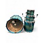 Used Mapex 4 Piece Saturn Evolution Hybrid Exotic Azure Burst Drum Kit