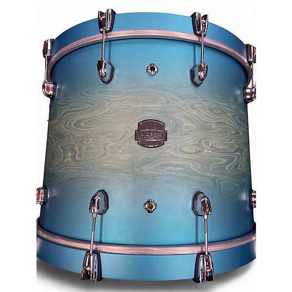Used Mapex 4 Piece Saturn Evolution Hybrid Exotic Azure Burst Drum Kit
