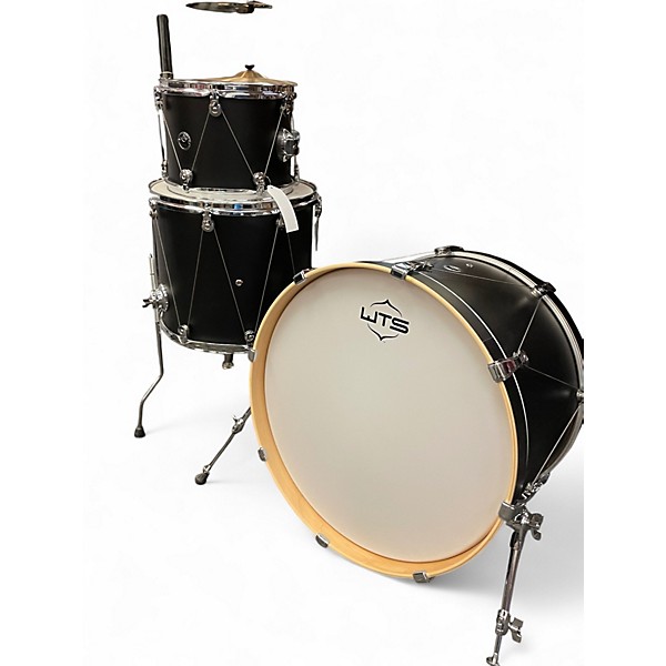 Used Welch Tuning Systems 3 Piece Epiphany Series Matte Black Drum Kit