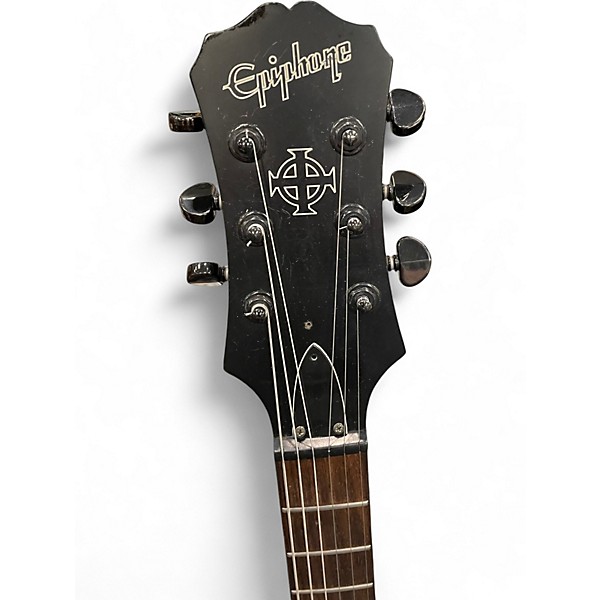 Used Epiphone GOTH LES PAUL Black Solid Body Electric Guitar