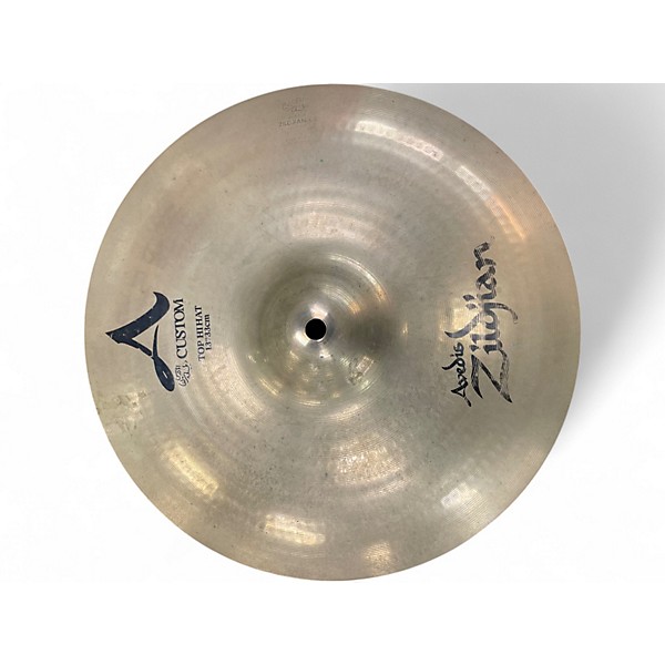 Used Zildjian 13in A Custom Hi Hat Pair Cymbal