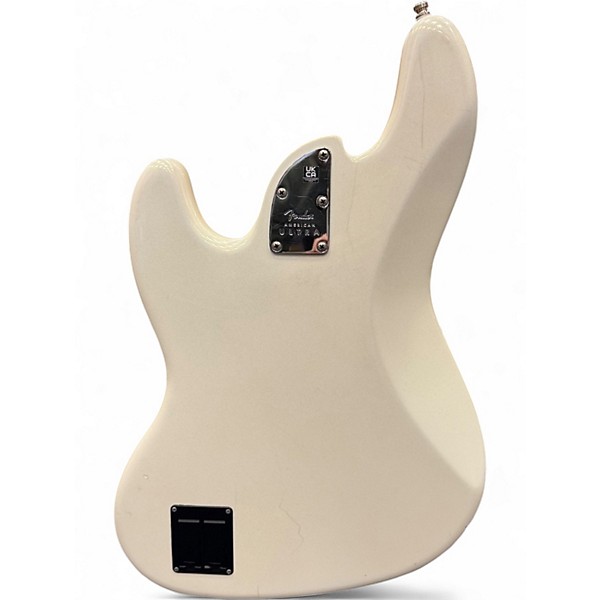 Used Fender American Ultra Jazz Bass V Arctic Pearl Electric Bass Guitar