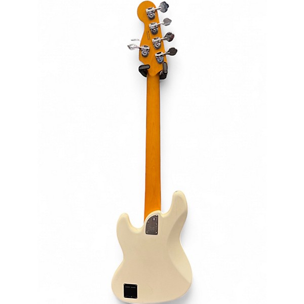 Used Fender American Ultra Jazz Bass V Arctic Pearl Electric Bass Guitar