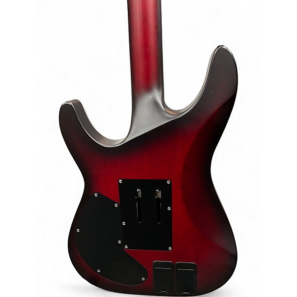 Used Schecter Guitar Research C1 F1 Platinum Crimson Red Burst Solid Body Electric Guitar