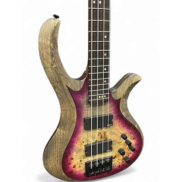 Used 2021 Schecter Guitar Research Riot 4 String Aurora Burst Electric Bass Guitar