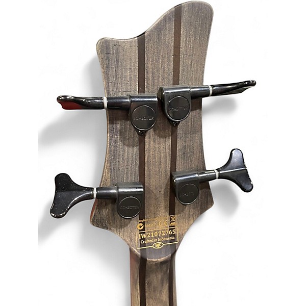 Used 2021 Schecter Guitar Research Riot 4 String Aurora Burst Electric Bass Guitar