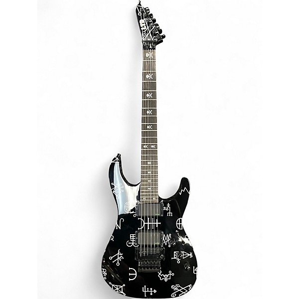 Used ESP LTD Kirk Hammett Demonology Black Solid Body Electric Guitar