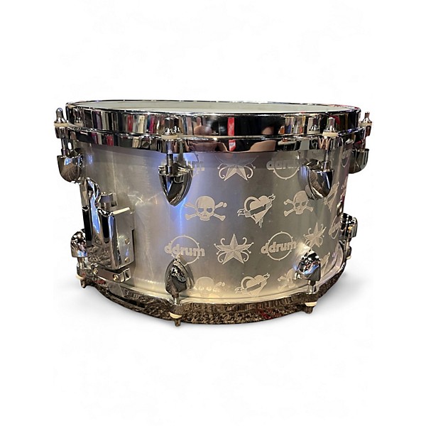 Used ddrum 13X7 ALUMINUM ENGRAVED SNARE ALUMINUM Drum