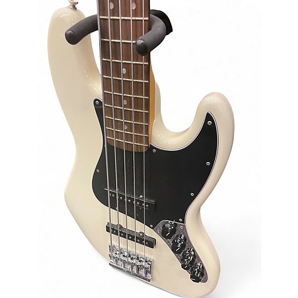 Used Fender Active Jazz Bass WHITE Electric Bass Guitar