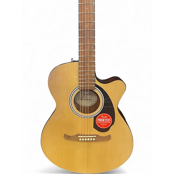 Used Fender FA-135CE  Natural Acoustic Electric Guitar