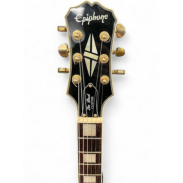 Used Epiphone Les Paul Custom Black Solid Body Electric Guitar