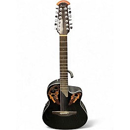 Used Ovation CE4412-5 Black 12 String Acoustic Electric Guitar