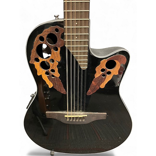 Used Ovation CE4412-5 Black 12 String Acoustic Electric Guitar