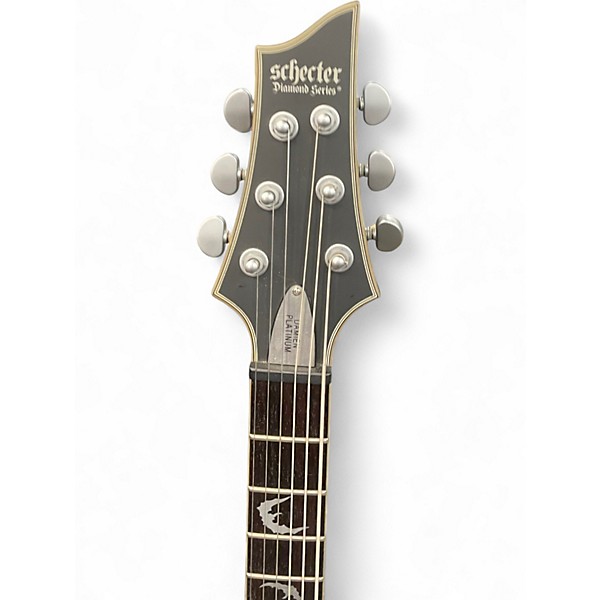 Used Schecter Guitar Research Damien Platinum Black Solid Body Electric Guitar