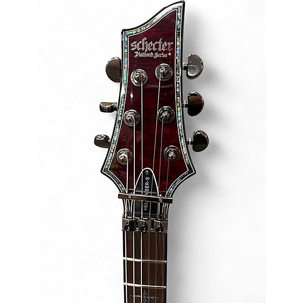 Used Schecter Guitar Research Hellraiser V1 Candy Apple Red Solid Body Electric Guitar