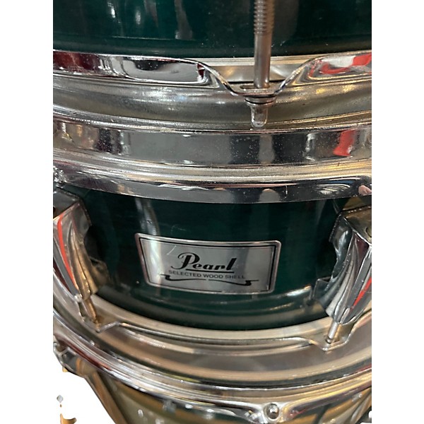 Used Pearl 4 Piece Export Green Drum Kit