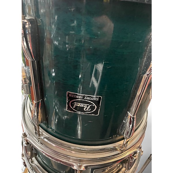 Used Pearl 4 Piece Export Green Drum Kit