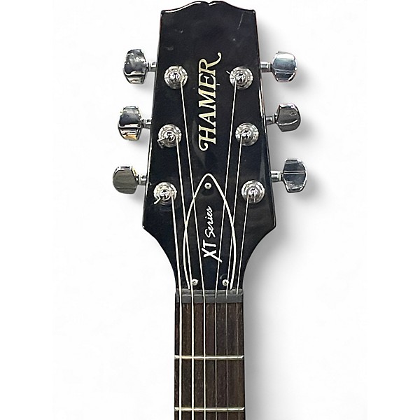 Used Hamer XT Series Burgundy Solid Body Electric Guitar