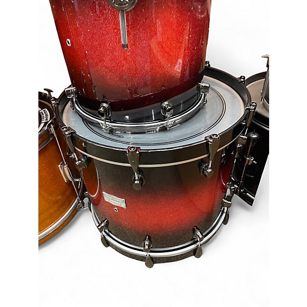 Used Mapex 5 Piece Saturn Standard Red to Black Fade Drum Kit