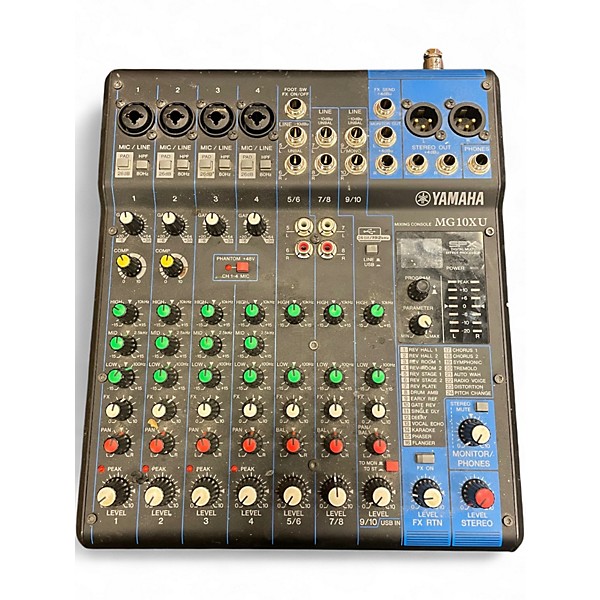 Used Yamaha MG10XU 10 Channel Mixer with Effects Unpowered Mixer