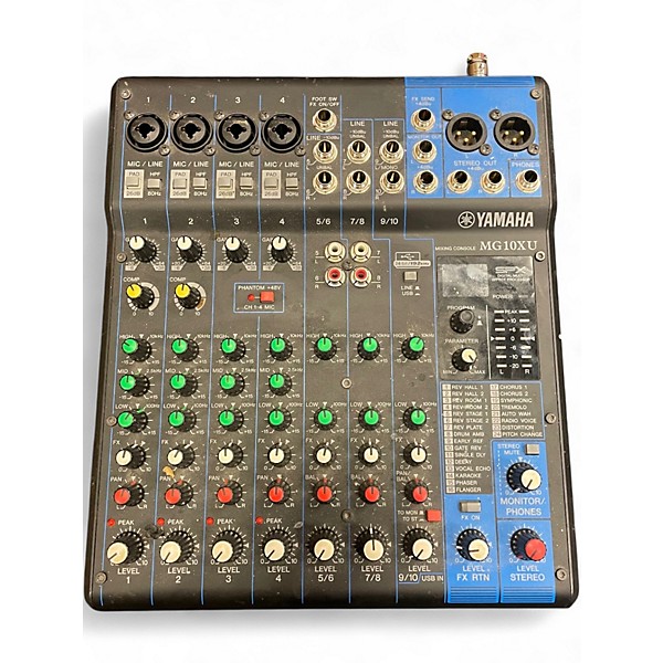 Used Yamaha MG10XU 10 Channel Mixer with Effects Unpowered Mixer