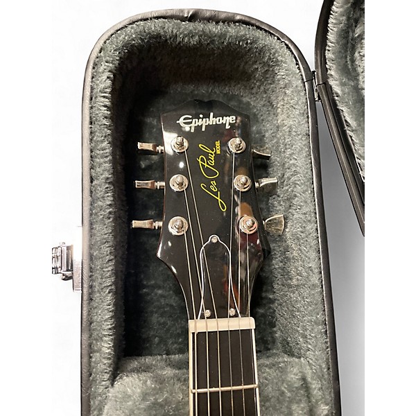 Used Epiphone Les Paul Custom Gray and Brown Solid Body Electric Guitar