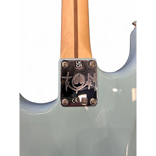 Used Fender Tom Delonge Signature Stratocaster Daphne Blue Solid Body Electric Guitar