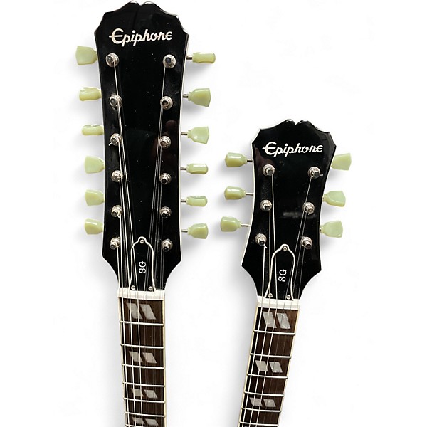 Used 2012 Epiphone G-1275 DOUBLE NECK Alpine White Solid Body Electric Guitar